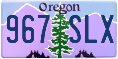 OR license plate 967SLX
