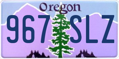OR license plate 967SLZ