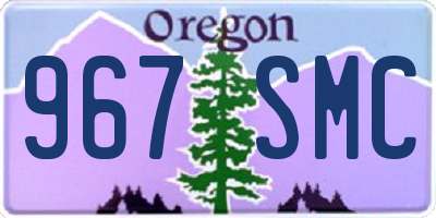 OR license plate 967SMC