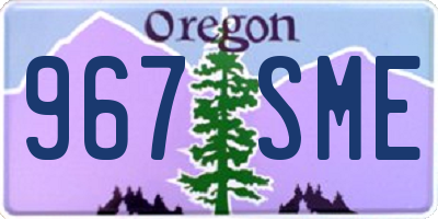 OR license plate 967SME