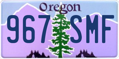 OR license plate 967SMF