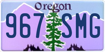 OR license plate 967SMG