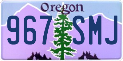 OR license plate 967SMJ