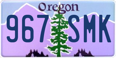 OR license plate 967SMK