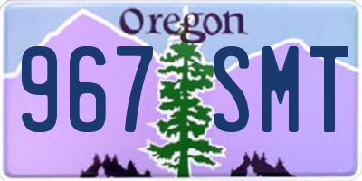 OR license plate 967SMT