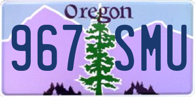 OR license plate 967SMU