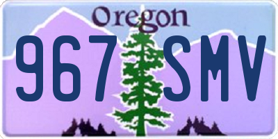 OR license plate 967SMV