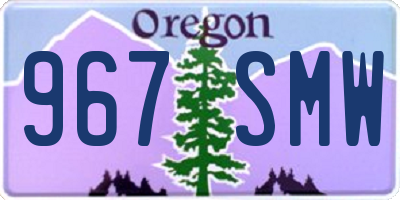 OR license plate 967SMW