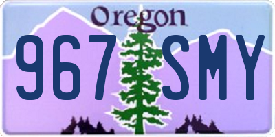 OR license plate 967SMY