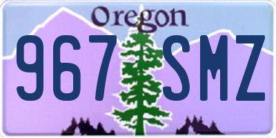 OR license plate 967SMZ