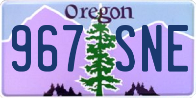 OR license plate 967SNE