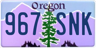 OR license plate 967SNK