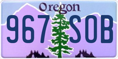OR license plate 967SOB