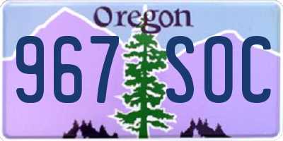 OR license plate 967SOC