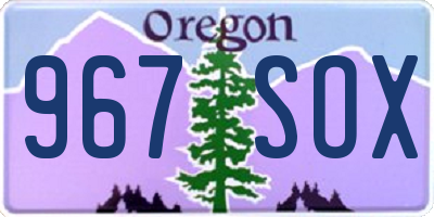 OR license plate 967SOX