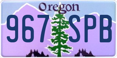 OR license plate 967SPB