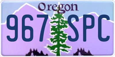 OR license plate 967SPC