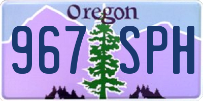 OR license plate 967SPH