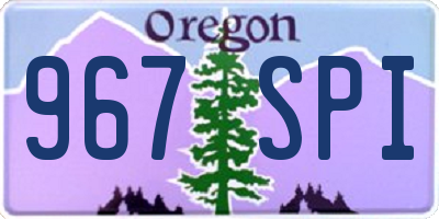 OR license plate 967SPI