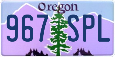 OR license plate 967SPL