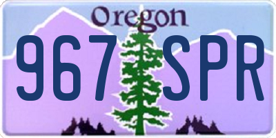 OR license plate 967SPR