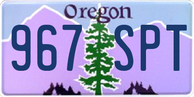OR license plate 967SPT