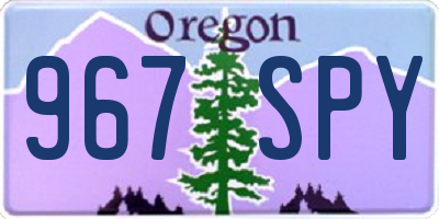 OR license plate 967SPY