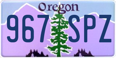 OR license plate 967SPZ