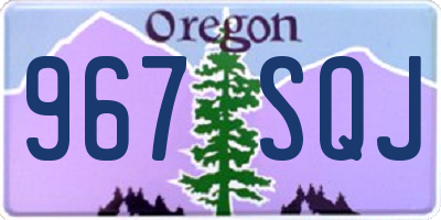 OR license plate 967SQJ