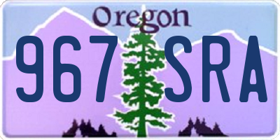 OR license plate 967SRA