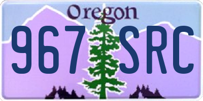 OR license plate 967SRC