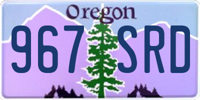 OR license plate 967SRD