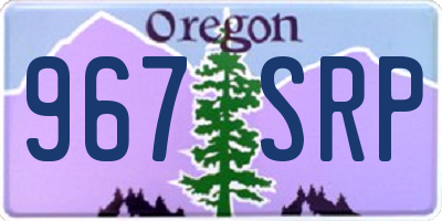 OR license plate 967SRP
