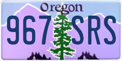 OR license plate 967SRS