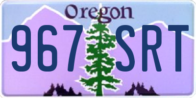 OR license plate 967SRT