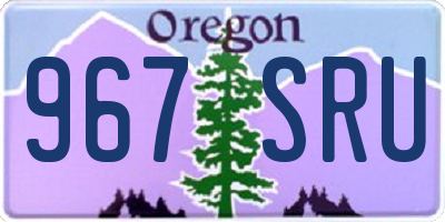 OR license plate 967SRU