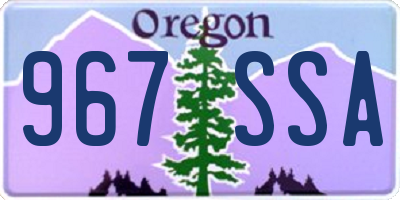 OR license plate 967SSA