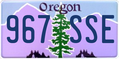 OR license plate 967SSE