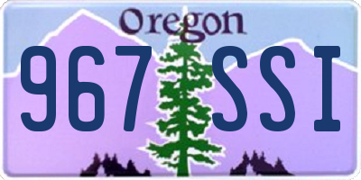 OR license plate 967SSI