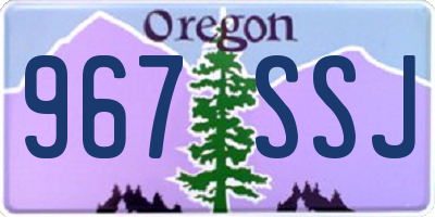 OR license plate 967SSJ