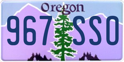 OR license plate 967SSO