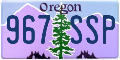 OR license plate 967SSP