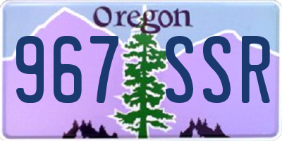 OR license plate 967SSR