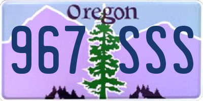 OR license plate 967SSS
