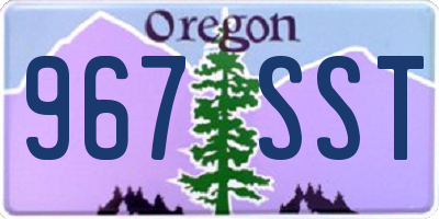 OR license plate 967SST