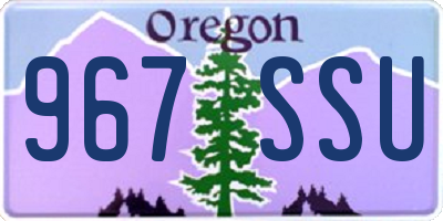 OR license plate 967SSU
