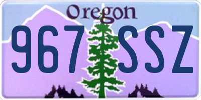 OR license plate 967SSZ