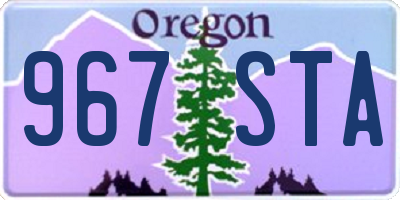 OR license plate 967STA