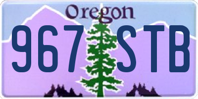 OR license plate 967STB