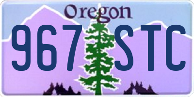OR license plate 967STC